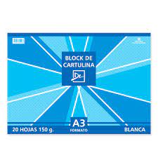 BLOCK CARTULINA A3 BLANCA
