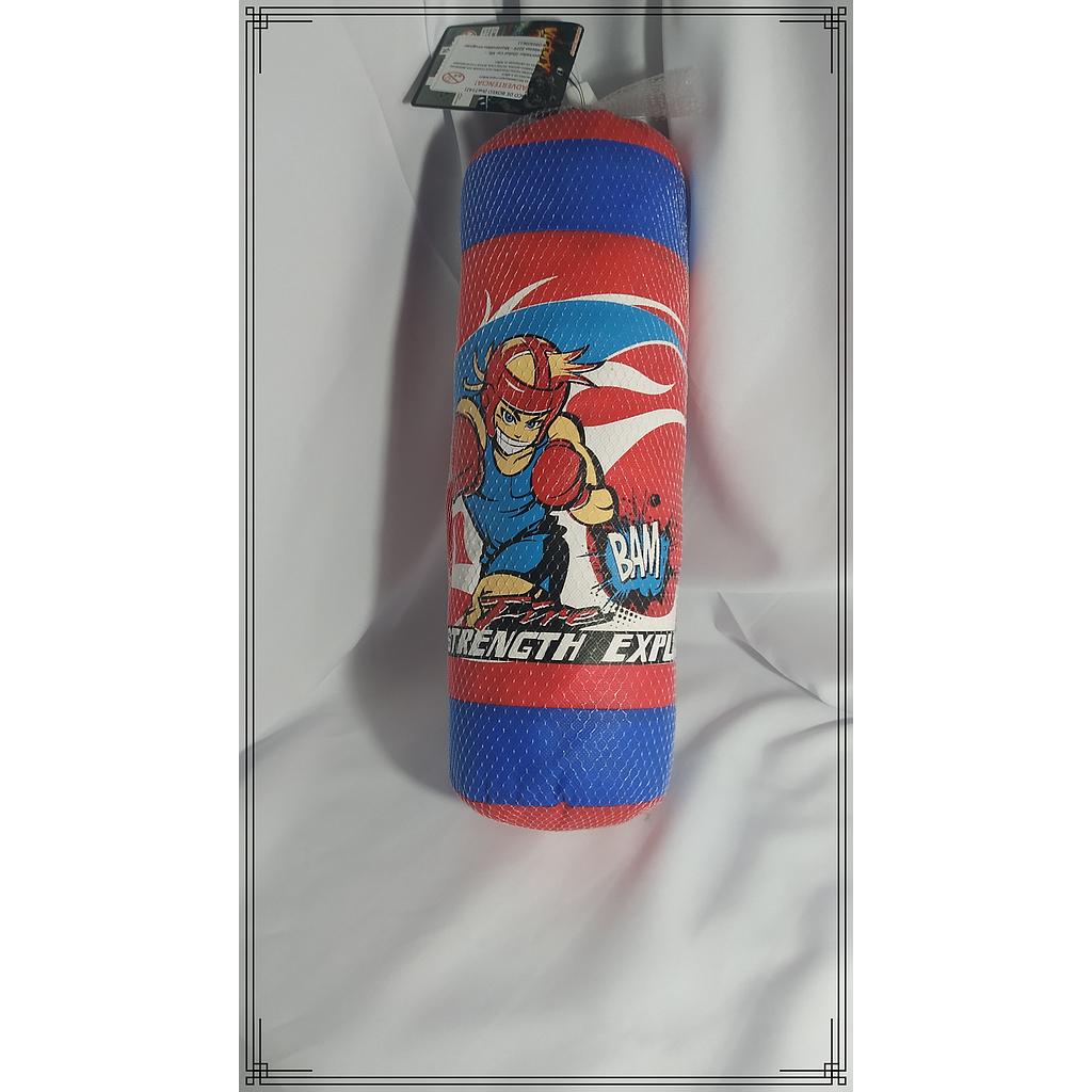 BOLSA DE BOXEO 45CM RJ Y AZ EN RED