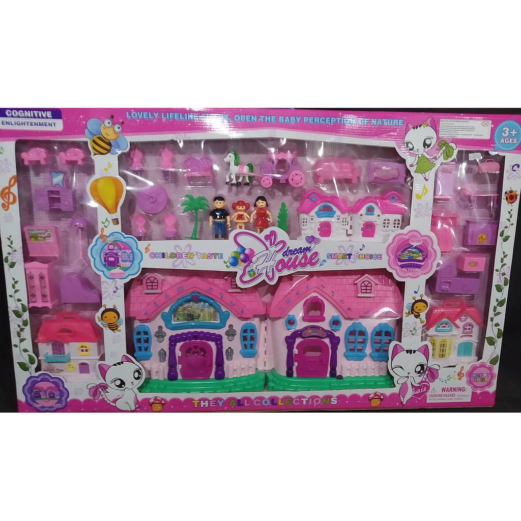 CASA DE MUÑECAS GIGANTE C/MUEBLES 34PZ