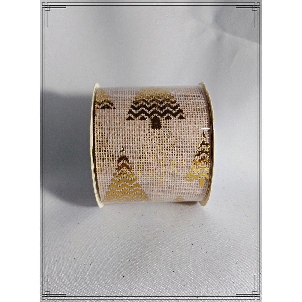 CINTA 6CM BLANCO C/PINOS