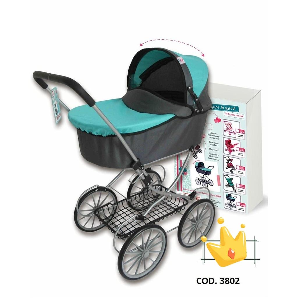 COCHE P/MUÑECA C/CAPOTA CUNA RIGIDA