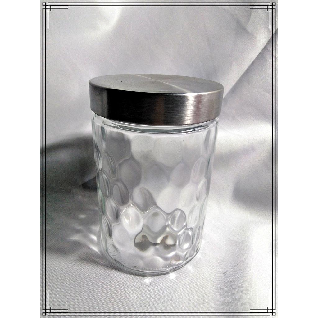 FRASCO VIDRIO TAPA METAL