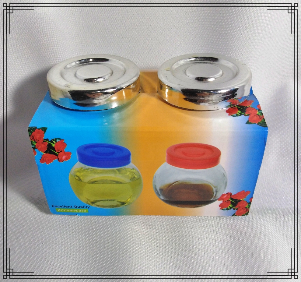 FRASCO X2 P/CONDIMENTOS TAPA ROSCA PLATEDA
