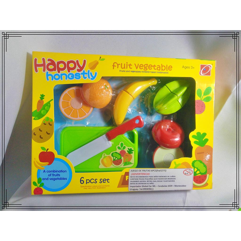 FRUTAS C/VELCRO X6 EN CAJA