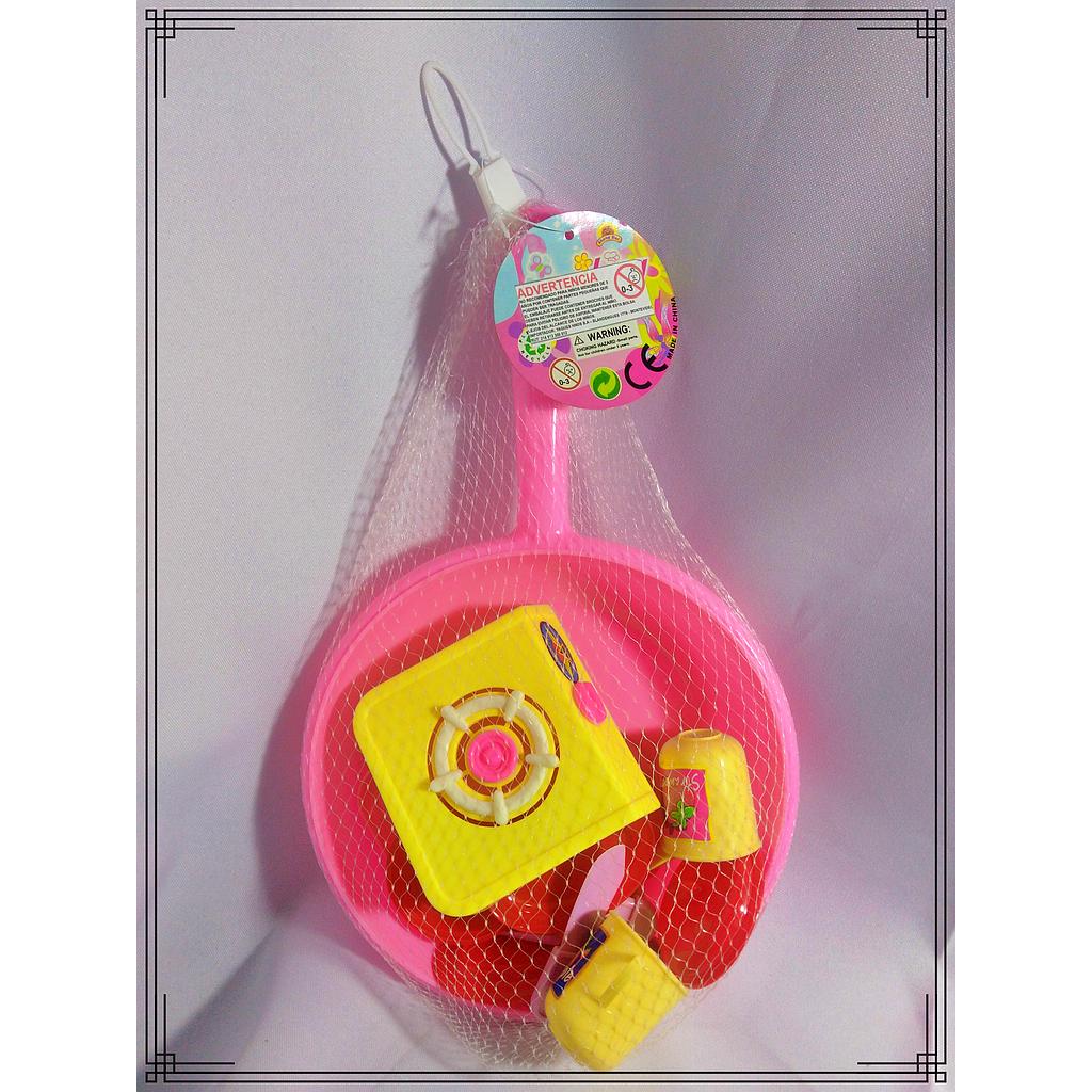 JUEGO DE COCINA SARTEN C/ACC EN RED