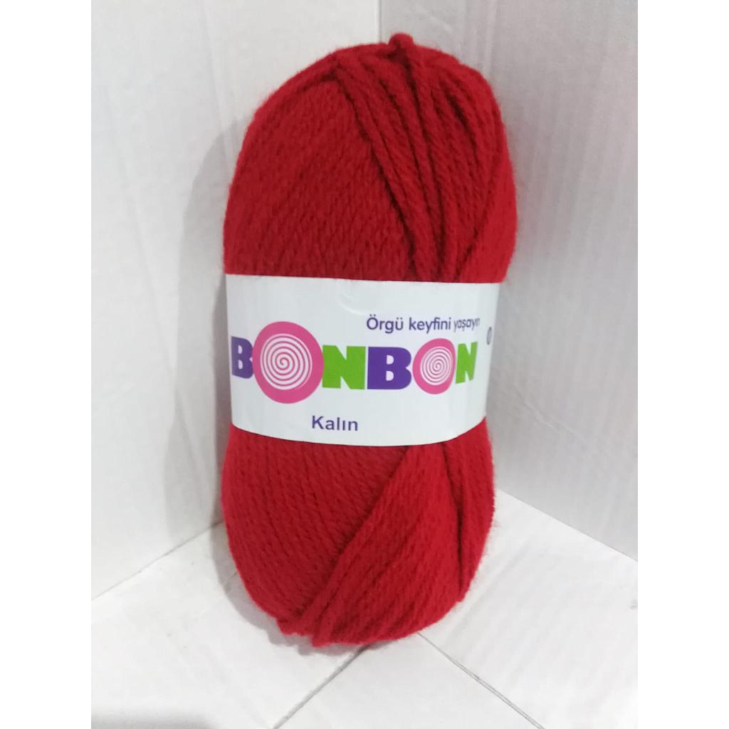 LANA 100 GRS BONBON KALIN ROJA