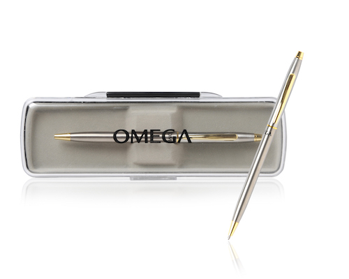 LAPICERA BOLIGRAFO+ LAPIZ OMEGA METAL EN CAJA