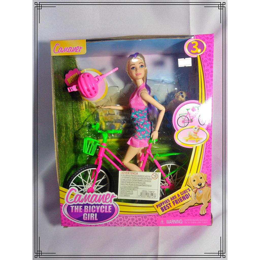 MUÑECA ARTICULADA C/BICI