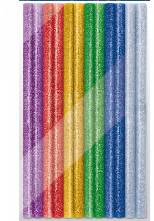 SILICONA BARRA FINA X10 COLOR C/GLITER
