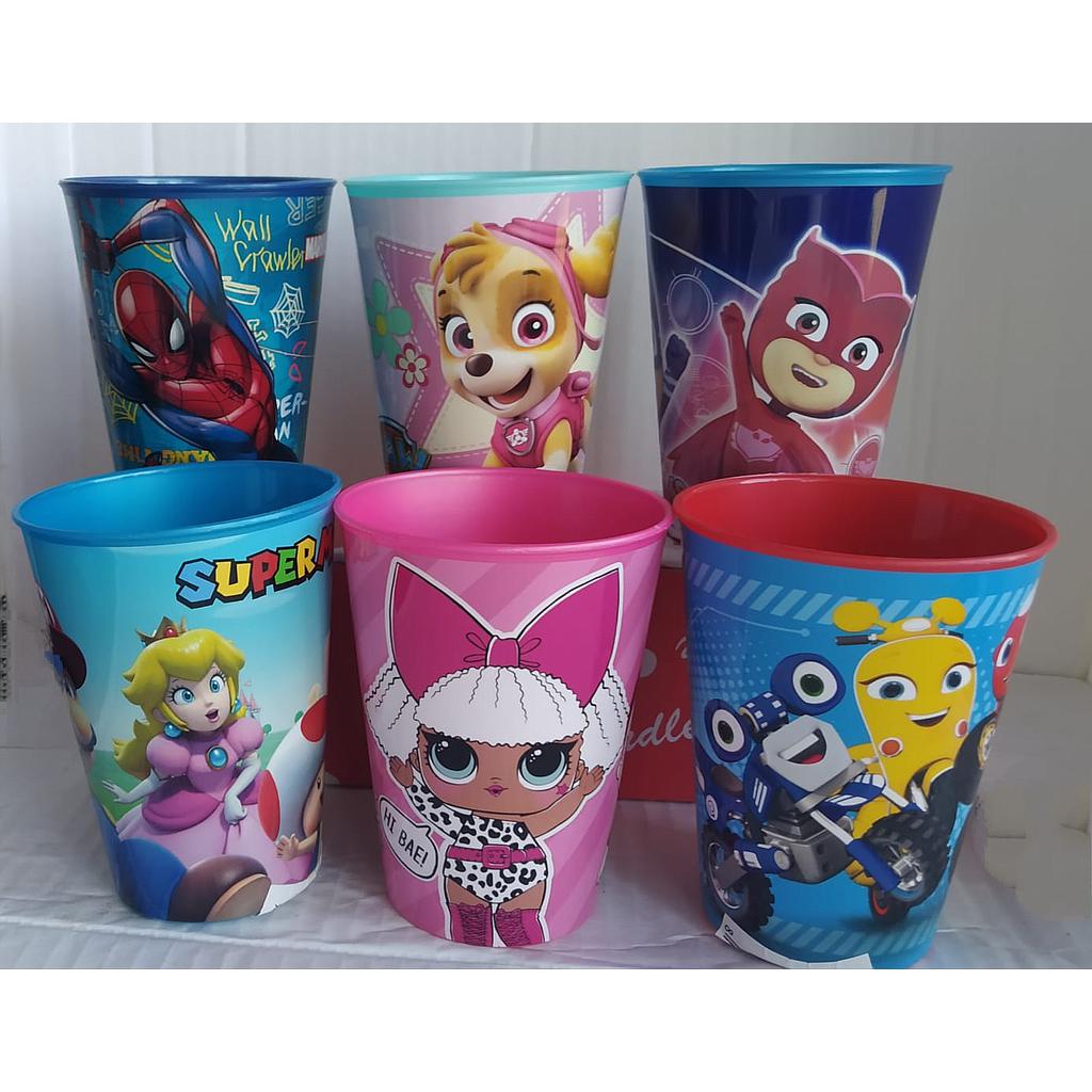 VASO PLASTICO 260ML PERSONAJES