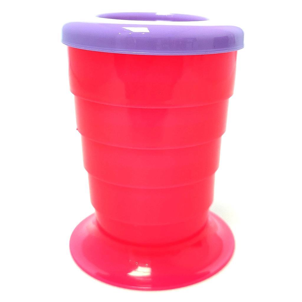 VASO RETRACTIL C/TAPA COLORES