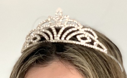 VINCHA TIARA CORONA C/STRAS ALTA