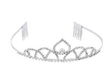 VINCHA TIARA CORONA STRAS Y PERLA