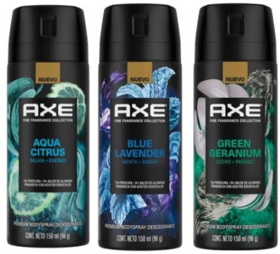 DESODORANTE AEROSOL AXE  GERANIO, LAVANDA, CITRUS